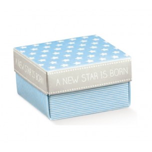 Scatolina bomboniera porta confetti cuore bomboniera made in italy celeste