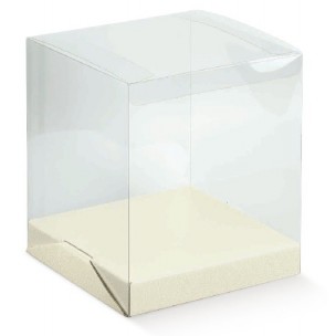 N 2 Scatola trasparente pvc cm25x25 Alta 50 - Confezione Regalo Matrimonio testimoni