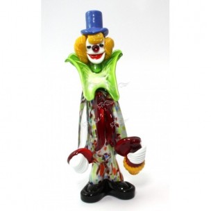 Clown Scultura Collection Vetro di Murano h26cm Made in Italy