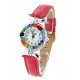 Orologio Donna Acciaio Pelle watch in Vetro di Murano Murrina Millefiori
