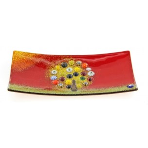 Piatto Bomboniera Murrina Tree Life Vetro di Murano Made in Italy