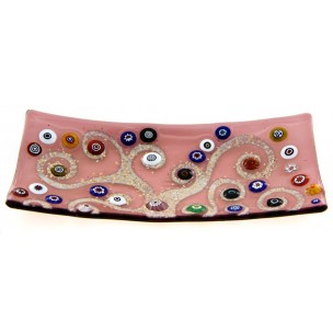 Piatto Bomboniera Murrina Tree Life Vetro di Murano Made in Italy