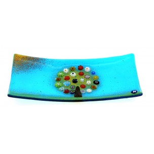 Piatto Bomboniera Murrina Tree Life Vetro di Murano Made in Italy