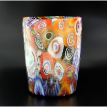 Bicchiere Goto Veneziano Murrina Foglia Oro Vetro di Murano made in italy