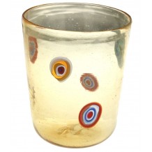 Bicchiere Goto Veneziano Murrine Millefiori Ambra Murano Glasses Made in Italy