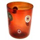 Bicchiere Goto Veneziano Murrine Millefiori Rosso Murano Glasses Made in Italy