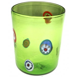 Bicchiere Murrine Glasses Millefiori Thousand Flowers Murano Glass