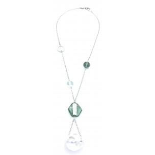 COLLANA IN ARGENTO E VETRO DI MURANO ANTICA MURRINA VENEZIANA