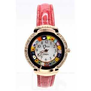 Orologio Donna Antica Murrina Venice Colore oro rosa watch in Vetro di Murano Crystal