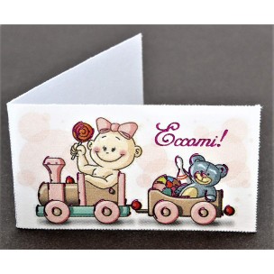 Bigliettini Battesimo Nascita Femminuccia Stampa Omaggio Bomboniera