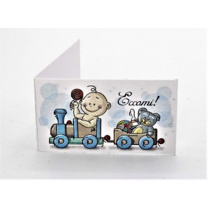 Bigliettini Battesimo Noscita Maschietto Stampa Omaggio Bomboniera