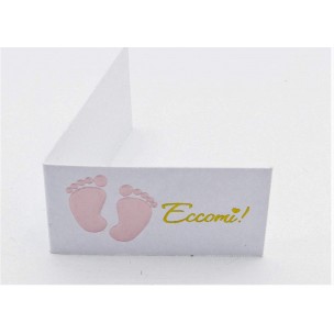 Bigliettini Battesimo Femminuccia Stampa Omaggio Bomboniera