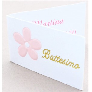 Bigliettini Battesimo Femminuccia Stampa Omaggio Bomboniera