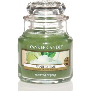 Yankee Candle Candela profumata in giara piccola Vanilla Lime   Durata Fino a 30 Ore 