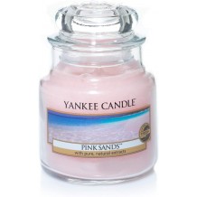Yankee Candle Candela profumata in giara piccola Pink Sands   Durata Fino a 30 Ore 