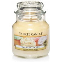 Yankee Candle Candela profumata in giara piccola Cupkake Alla Vaniglia    Durata Fino a 30 Ore 