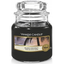 Yankee Candle Candela profumata in giara piccola  Noce Di Cocco Nera  Durata Fino a 30 Ore 