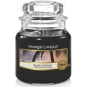 Yankee Candle Candela profumata in giara piccola  Noce Di Cocco Nera  Durata Fino a 30 Ore 
