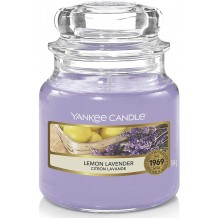 Yankee Candle Candela profumata in giara piccola Lavanda Al Limone   Durata Fino a 30 Ore 