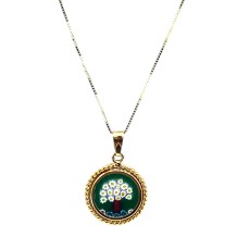Murrina Millefiori con bordo e Catenina in argrnto 925 Diam 10 mm 