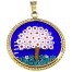 Murrina Millefiori con bordo e Catenina in argrnto 925 Diam 23 mm 