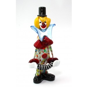 Scultura Clown Pagliaccio H 30 cm F452