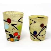 Water Wine Glasses Collection Murrine Murano Glass Made in Italy