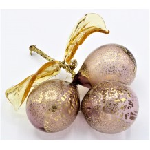  Uva Soffiata Con Foglia oro Vetro di Murano Made in Italy